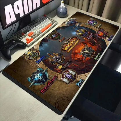 Velká gumová podložka pod myš a klávesnici Natural Horde Alliance HD World Of Warcraft Gaming, s rychlým povrchem a obšitými okraji