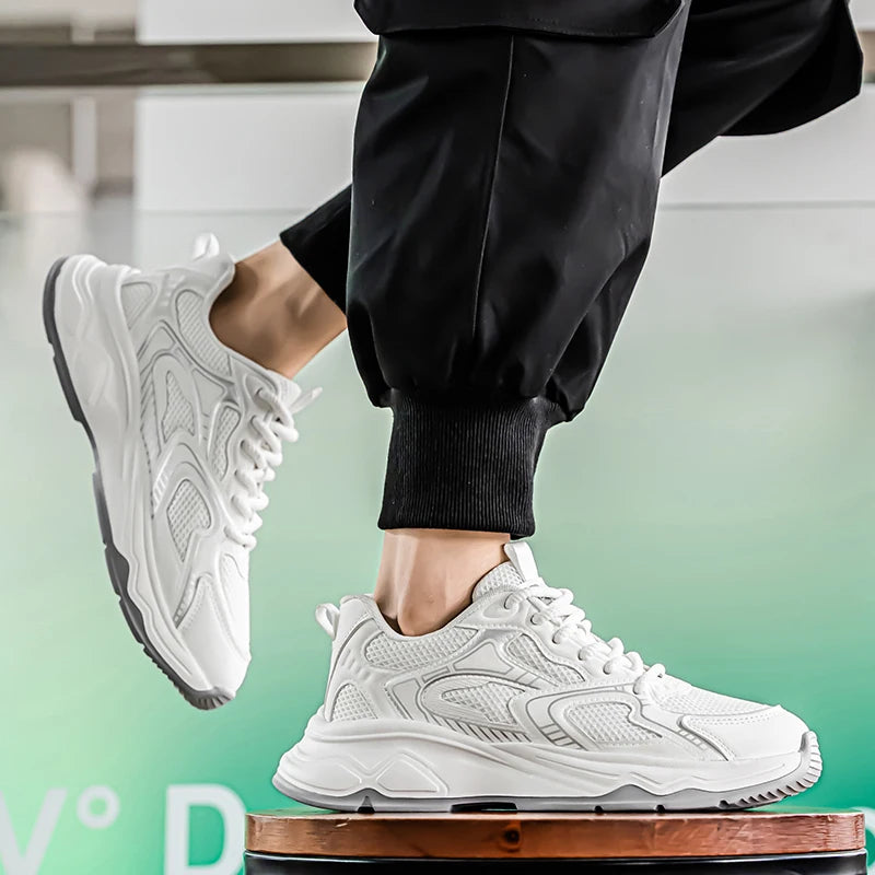 Herren-Speed-Freizeitsneaker für Frühling und Sommer, mit weicher Sohle, rutschfest, atmungsaktiv, Outdoor-Laufschuhe, modische Youth Joker Sportschuhe