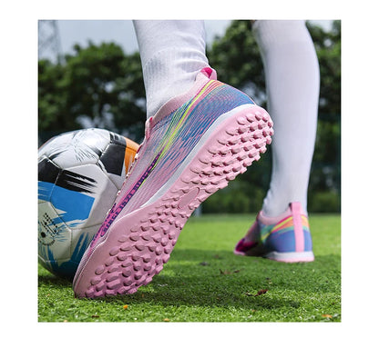 Chaussures de football pour adolescents, adultes, hommes et femmes, crampons universels TF FG tout terrain, chaussures de football avec clous de sol