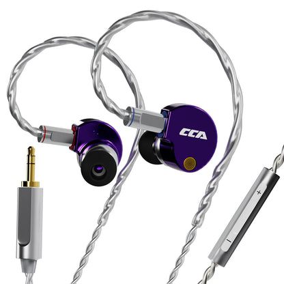 CCA Phoenix Metal Alloy Body 10mm Dual Magnetic Dynamic Coil HIFI Sound Quality In Ear Wired Esports Music Earphones