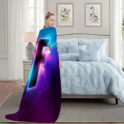 F-Fortnite Logo Game Blanket For Soft Throw Blanket for Picnic Bed Sofa Home Bedroom Cozy Warm Comfortable
