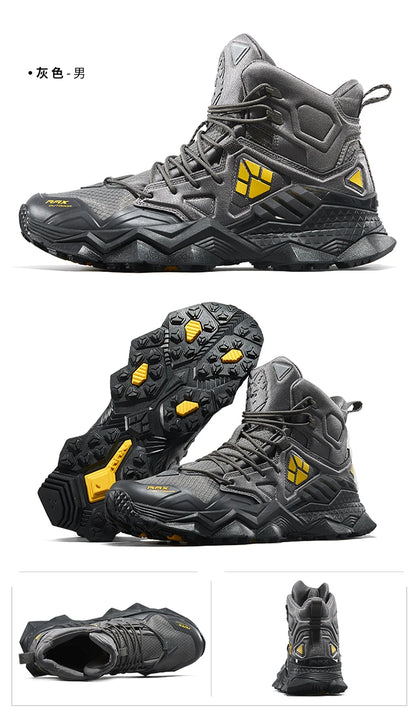 Rax Men's Waterproof Hiking Shoes Breathable Hiking Boots Outdoor Trekking Boots Sports Sneakers Tactical Shoes