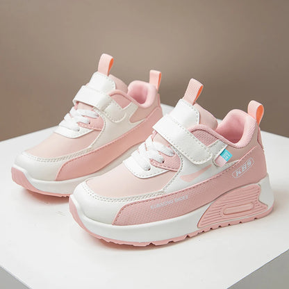 PU Leather Sport Shoes For Children 2025 Trend Fashion Kid's Sneakers Soft-Soled Outdoor Boy's Girl's Running Shoes