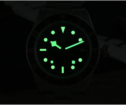 San Martin 39mm NH34 GMT Men's Luxury Watch Bidirectional Aluminum Bezel Automatic Mechanical Sapphire 100M Waterproof SN0109