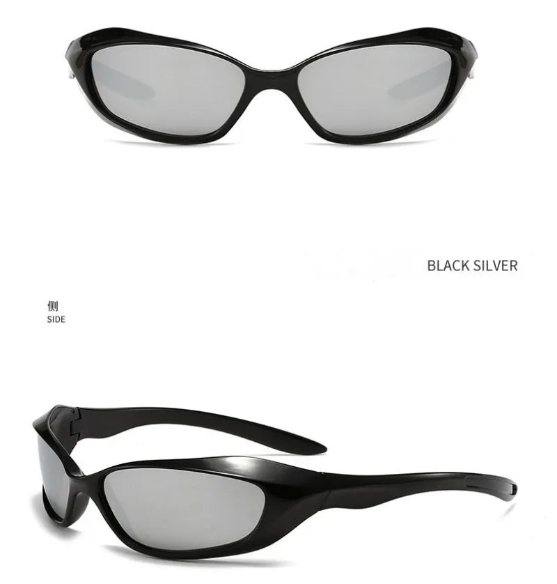 KLASSNUM Y2K Punkowe okulary sportowe dla mężczyzn i kobiet Future Sense Okulary przeciwsłoneczne Markowe designerskie imprezowe z ochroną UV400 Modne okulary ochronne Nowość