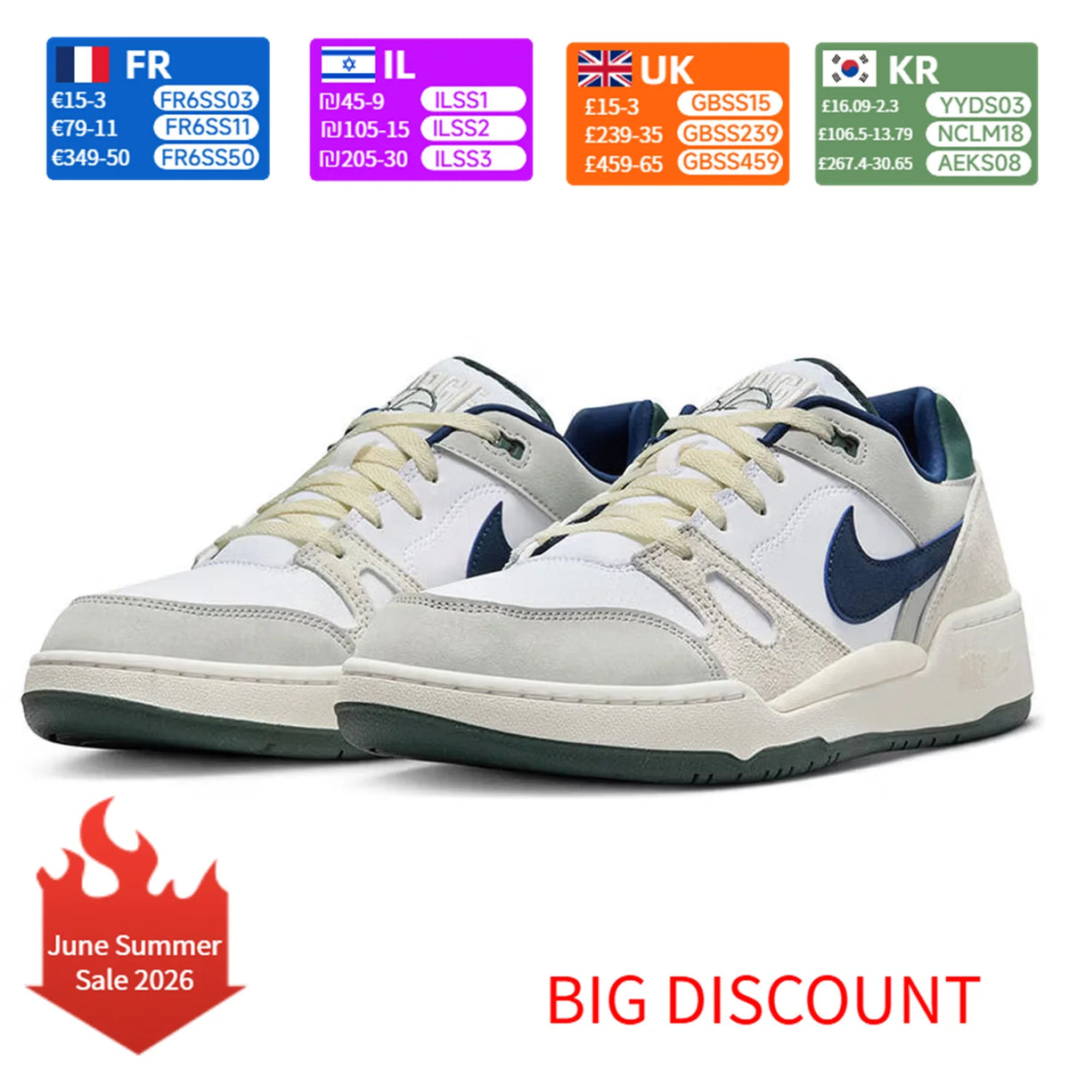 Nike Full Force Low Comfort matalavartiset luistinkengät, miesten, harmaa, FZ3595-100