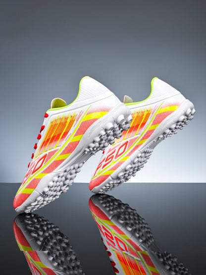 TF Soccer Cleats Children Kids Boys Girls PU Fabric Upper Rubber Sole Non-Slip Wear-Resistant Training Shoes