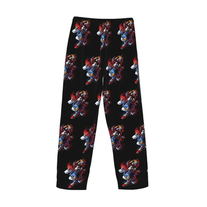 Pantalones de pijama personalizados para hombre con estampado «Soniced», con motivo de erizo, ropa de dormir, pantalones de estar por casa con bolsillos
