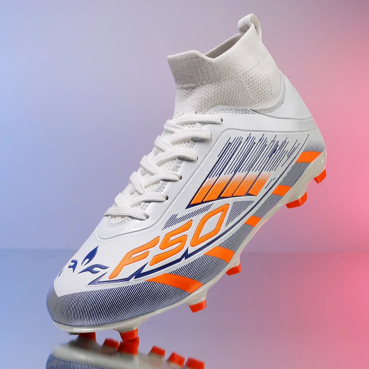 Nouvelles chaussures de football professionnelles pour hommes, chaussures de sport à cheville haute, chaussures de football TF/FG pour garçons, unisexes, antidérapantes, confortables