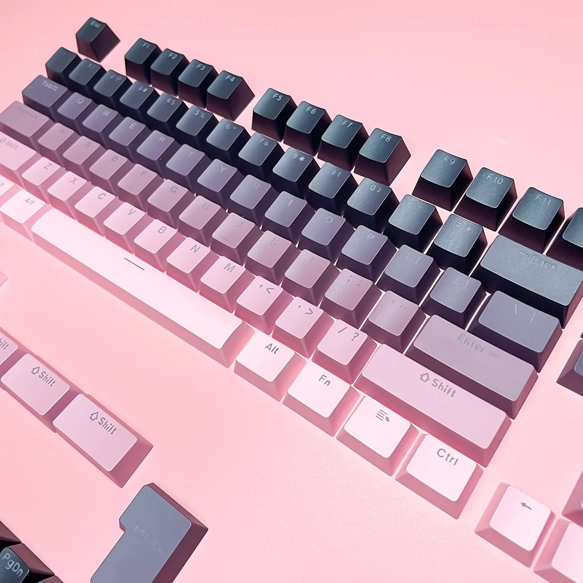 132 Keys OEM Profile Gradient backlit RGB Keycaps For Cherry Mx Switch Mechanical Gamer Keyboard PBT Keycap ISO Layout Key caps