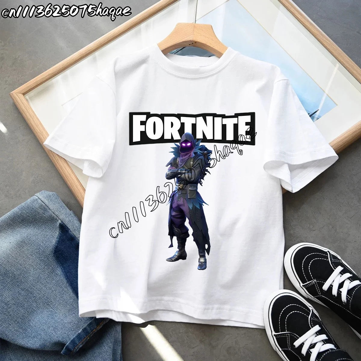 Summer New Fortnite Children T-shirts Cartoon Character Graphic T-shirt Casual Sports Short Sleeves Sports Tops Kids Boys Clothing