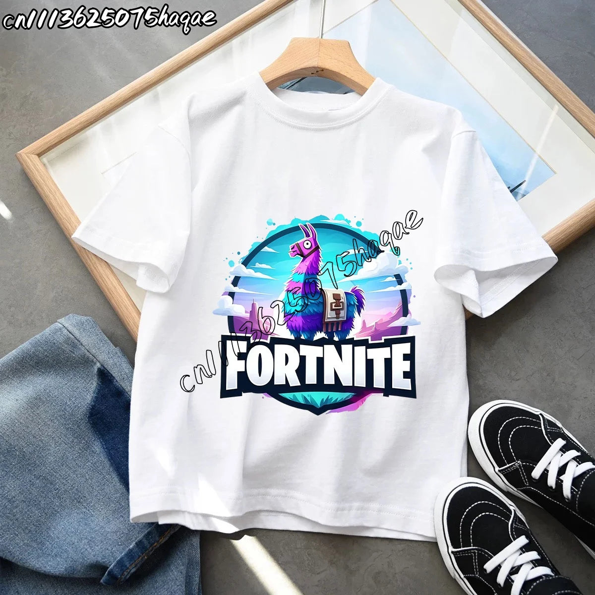 Summer New Fortnite Children T-shirts Cartoon Character Graphic T-shirt Casual Sports Short Sleeves Sports Tops Kids Boys Clothing