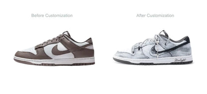 Custom Sneakers Nike Dunk Drippy Lunar Deity  Exquisite Hand-Painted Graffiti Deconstructed Low-Top Sneakers For Men