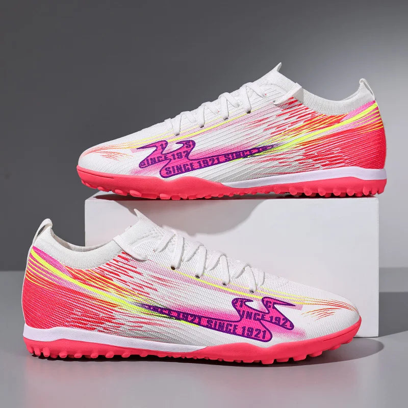 Chaussures de football pour adolescents, adultes, hommes et femmes, crampons universels TF FG tout terrain, chaussures de football avec clous de sol