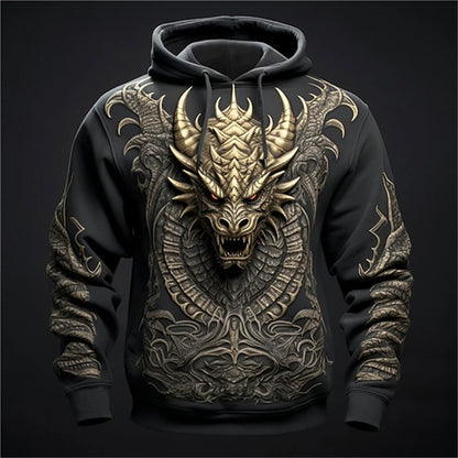 Sudadera con capucha para hombre con estampado de dragón chino. Prendas de moda con diseño 3D de dragón. Nueva sudadera de estilo hip hop y Harajuku. Jersey oversize.