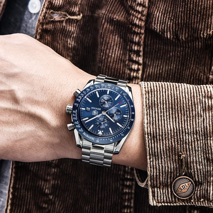 Orologio da uomo BENYAR 5140, orologio sportivo casual, orologio al quarzo di lusso impermeabile, cronografo militare di marca di alta gamma.