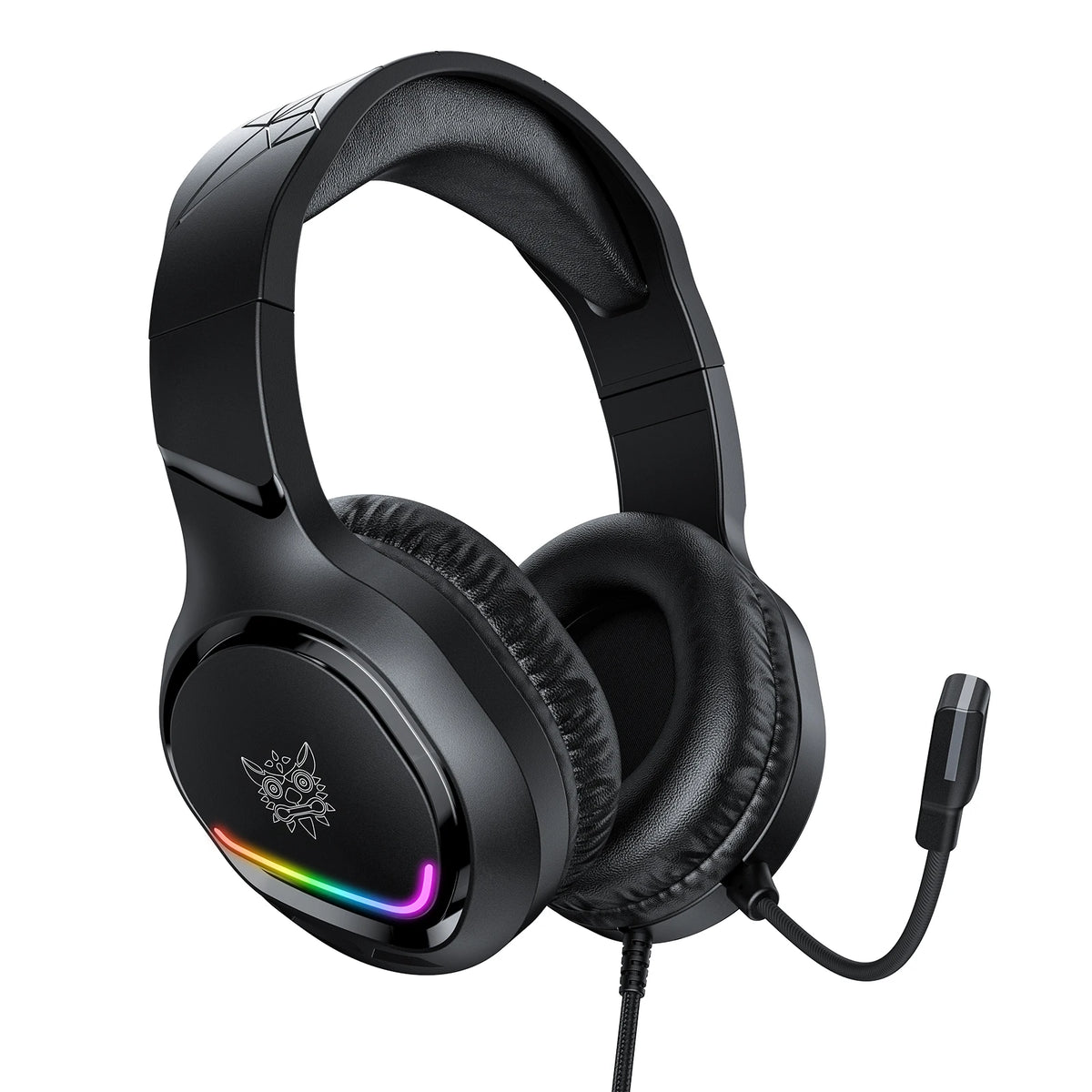 Casque de jeu filaire ONIKUMA X31, casque supra-auriculaire RGB avec haut-parleurs de 50 mm, microphone flexible, prise audio 3,5 mm pour PC, PS4, Xbox, pour les joueurs.