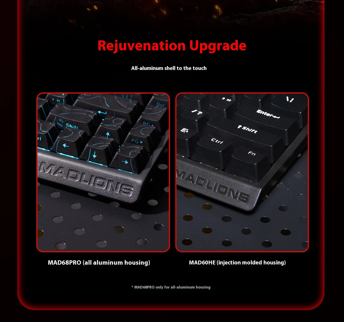 MADLIONS MAD60HE MAD68HE Magnetic Switch Keyboard Mechanical Keyboard 8000Hz 0.01mmRT Wired Custom Valorant Gaming Keyboard