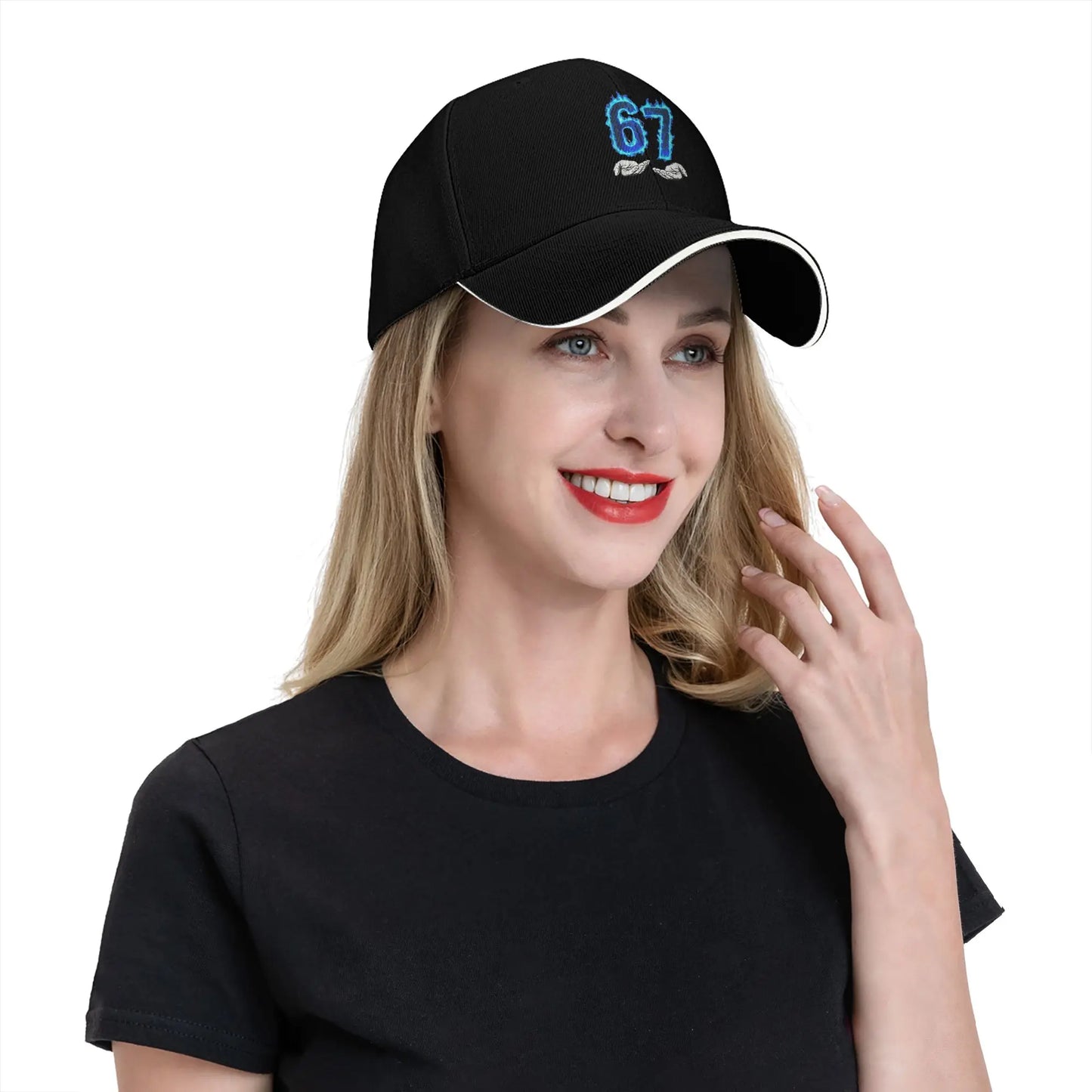 6 7 Meme Six Seven 67 Hands Meme Sun Baseball Cap Summer Unisex Men Logo Trucker Hat Sunscreen Stylish Tennis Skate Snapback Cap