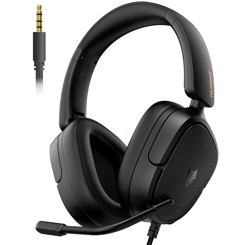 NUBWO HG04L Casque Gaming pour Jeux et Travail, Micro Unidirectionnel Clair, 250g Léger, Prise 3.5mm pour PS5 PS4 Xbox X|S Switch