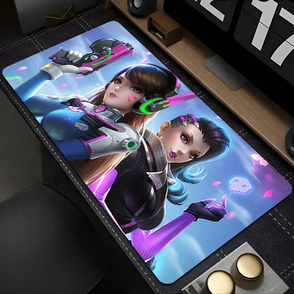 Mouse Pad PC Overwatch Sombra Sexy Mousepad Laptop Purple Kawaii Anime Girl Keyboard Pad Gaming Accessories Gamer Desk Mouse Mat
