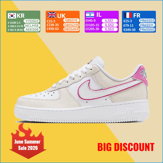 Nike Air Force 1 Low-Top Unisex Board Shoes – Klassisk komfort med luftkudde, ikoniska casual unisex-sneakers HM3694-011