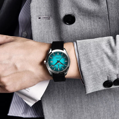 Montre de luxe pour homme PAGANI DESIGN – Modèle automatique mécanique (calibre 8215), en acier inoxydable, étanche, avec affichage de la date et aiguilles luminescentes