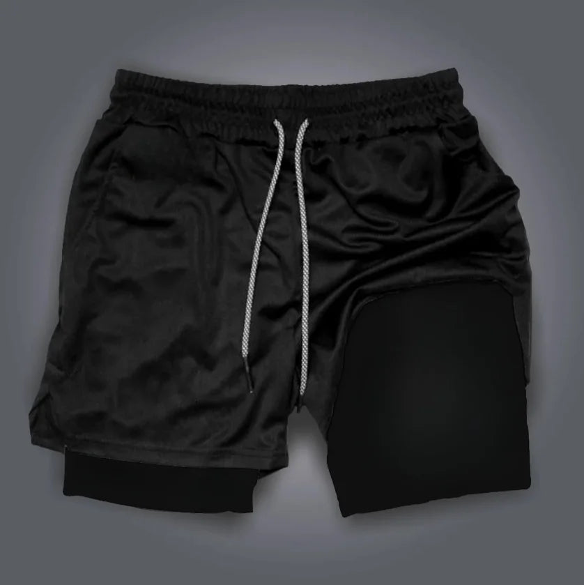 Dragon Ball Men's Shorts Double Layer 2-in-1 Shorts Vegeta Japan Anime Summer Autumn Quick-Drying Fake Two-piece Sports Shorts