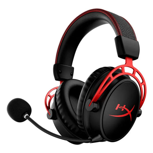 Original HyperX Cloud Alpha Wireless Gaming Hedsets Detachable Mic Dual Chamber Drivers On-Earcup Controls 300hr Playtime