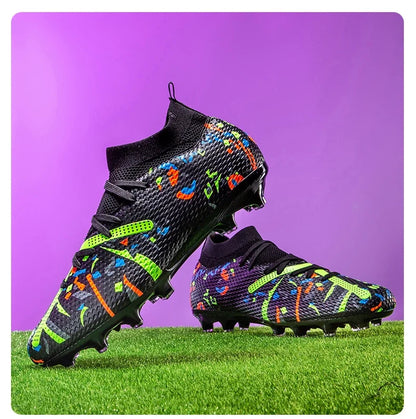 Nouvelles chaussures de football pour hommes, chaussures d'entraînement, crampons de football, baskets de match, chaussures de sport pour terrain gazonné, antidérapantes, professionnelles, ultralégères, unisexes.