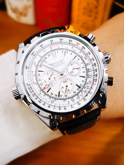 JARAGAR 212 Relógio mecânico automático para homem, estilo empresarial de luxo, com calendário semanal, relógio para homem, presente premium, Reloj Hombre