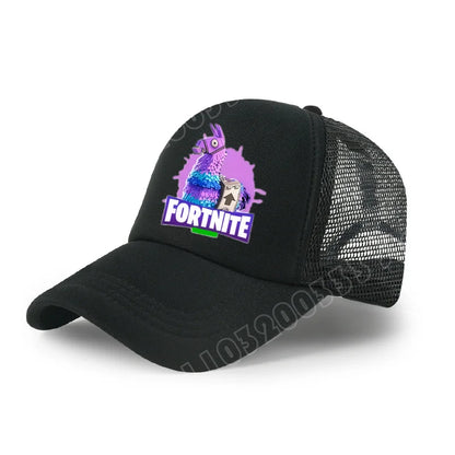 Fortnite Baseball Cap Cartoon Game Printed Hat Kids Summer Breathable Mesh Hat Adjustable Peaked Cap Children’s Birthday Gift