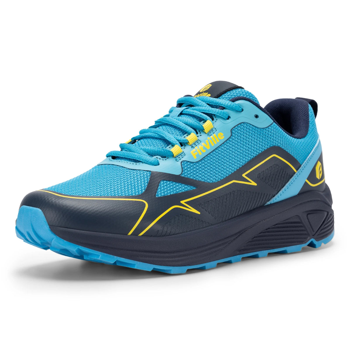 FitVille-Chaussures de course sur sentier coordonnantes pour hommes, baskets pour hommes, extra larges, légères, pieds enflés, soutien de la voûte plantaire, oto Instituts