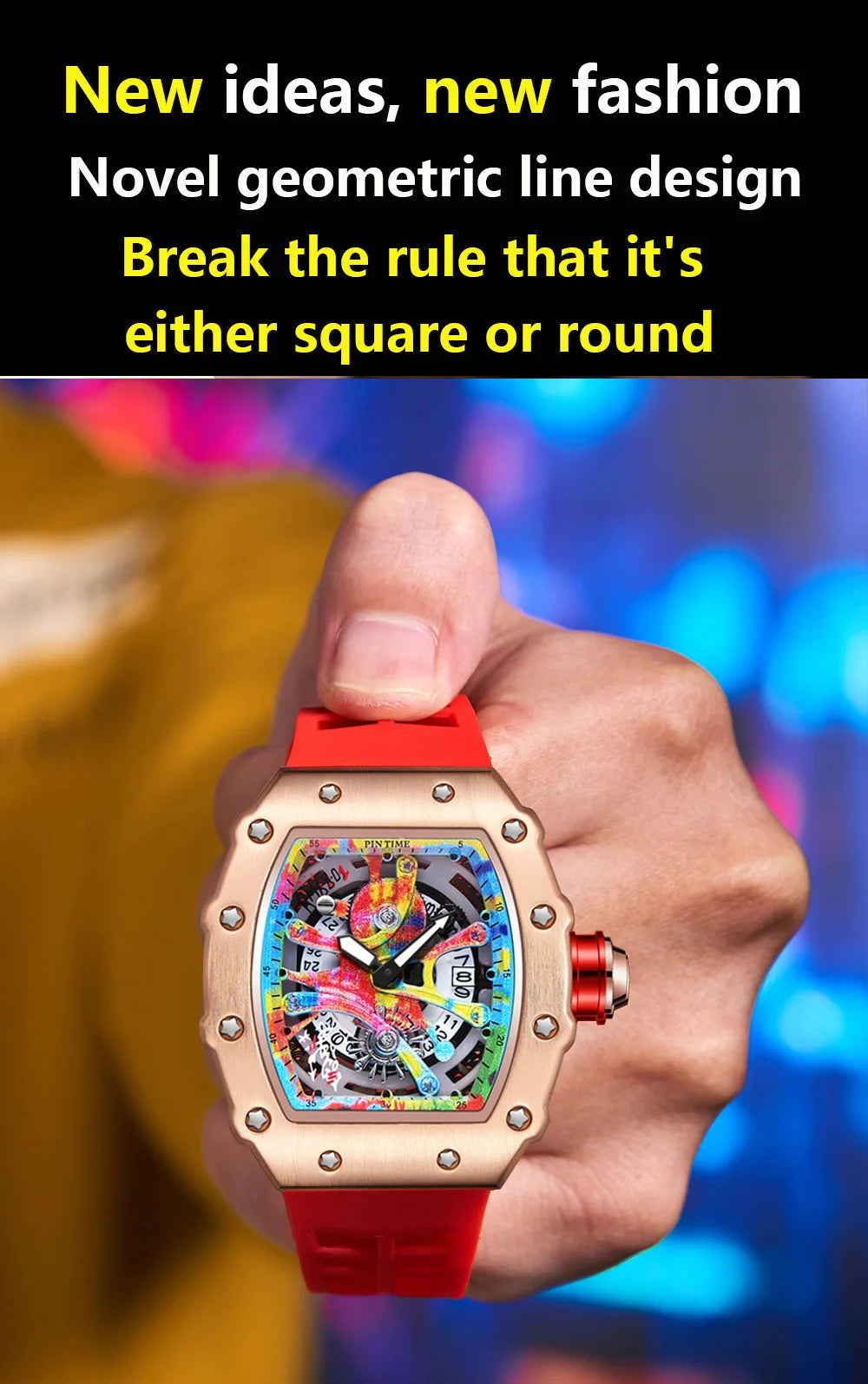 Coole herenhorloges Luxe modieuze siliconen tonvormige horloges Skelet waterdichte kwarts polshorloges Klok Relogio Masculino