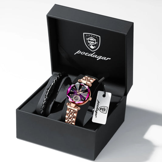 POEDAGAR Luxury Watch For Women Waterproof Casual Quartz Ladies Wristwatch High Quality Elegant Women's Watches Female Reloj+Box