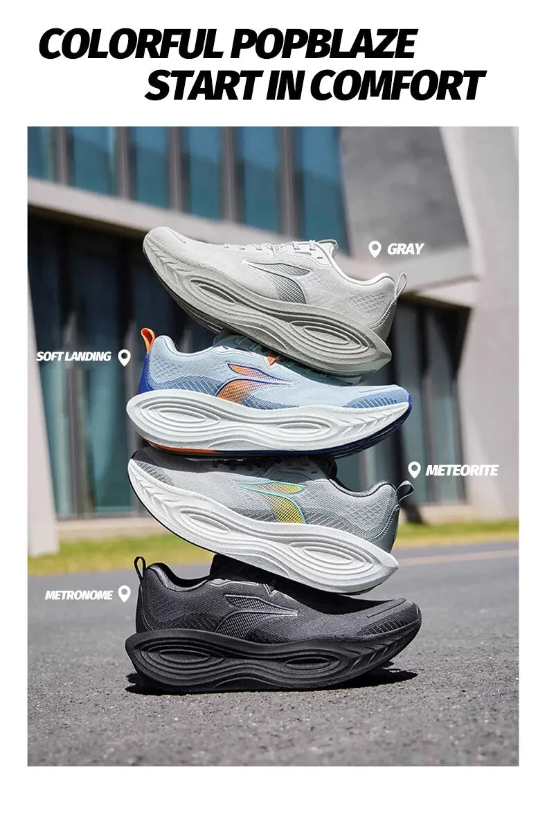 Sapatilhas de Running para Homem 361 Degrees PopBlaze 5 — Novo Amortecimento, Sola Grossa, Respiráveis, Antiderrapantes, para Jogging ao Ar Livre — Sneakers Masculinos 672532212