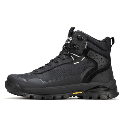 Zapatos de senderismo HUMTTO, botas de caza impermeables para hombre, botas tácticas de combate para desierto hasta el tobillo, botas de trekking para hombre y mujer, zapatillas cálidas de cuero
