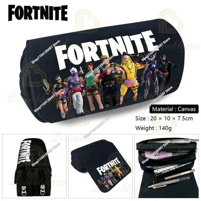 Fortnite Anime Character New Backpacks Cartoon Battle Royale Student 3-piece Set Book Bag Meal Box Pen Bag Anime Gifts