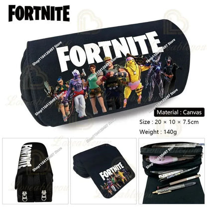 Fortnite Anime Character New Backpacks Cartoon Battle Royale Student 3-piece Set Book Bag Meal Box Pen Bag Anime Gifts