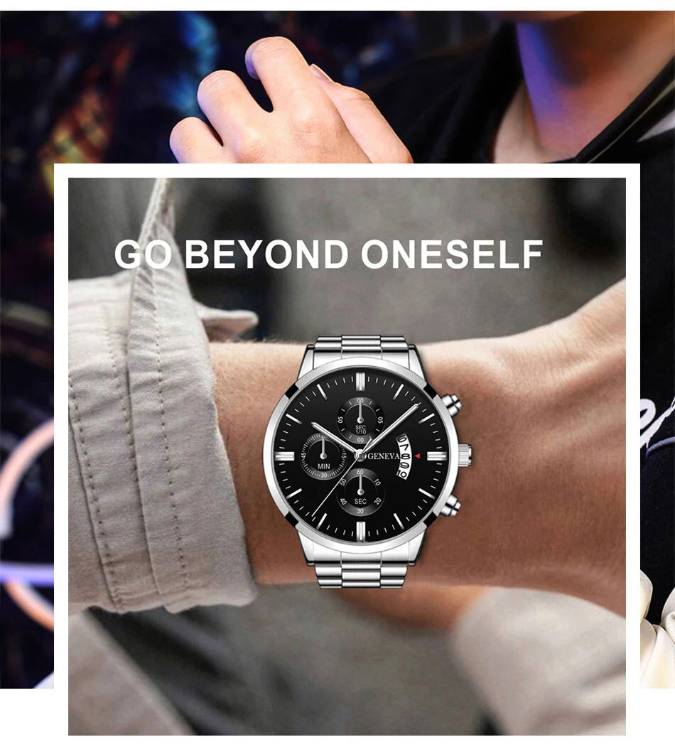 Mode Herenhorloge Luxe Kalender Kwarts polshorloge Zakelijke horloges Herenklok Herenarmband