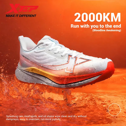 Xtep 2000km Men's Running Shoes 2025 Winter Waterproof Stronger Propulsive Force Cushion Shock Absorption Sneakers 875419110019