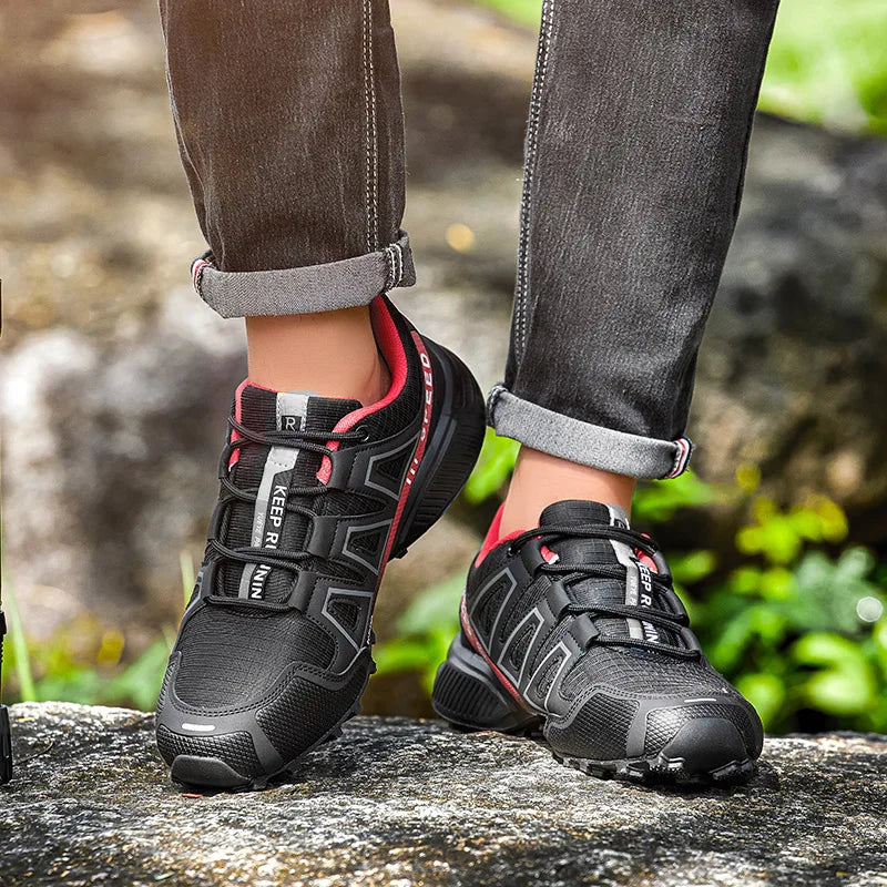 Sapatos de Ciclismo Sem Fecho para Homem, Sapatos de Caminhada Antiderrapantes para Montanha e Todo-o-Terreno, Sapatos Desportivos Respiráveis, Sapatos de Ciclismo de Estrada