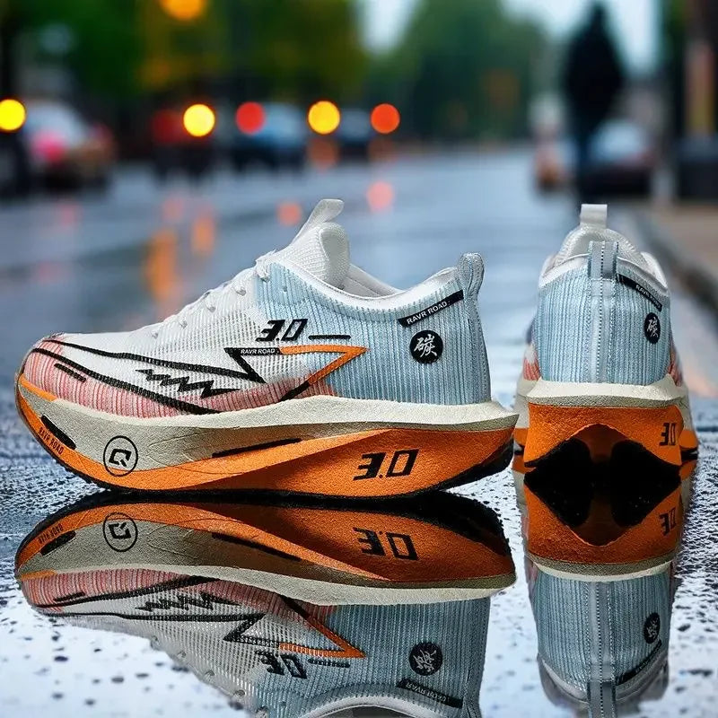 Running Shoes with Specialty Carbon Plate, Marathon Men’s Sports, Breathable, Lightweight, Comfortable Women’s Athletic Non-Slip Sneakers