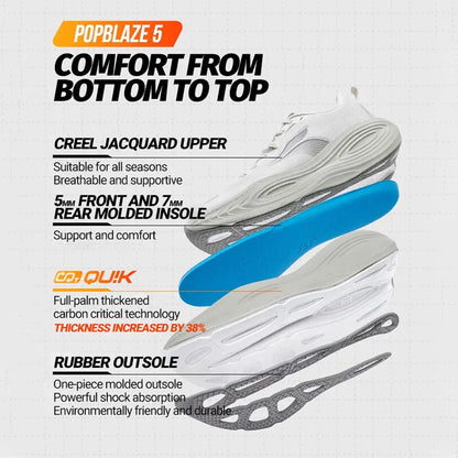 Sapatilhas de Running para Homem 361 Degrees PopBlaze 5 — Novo Amortecimento, Sola Grossa, Respiráveis, Antiderrapantes, para Jogging ao Ar Livre — Sneakers Masculinos 672532212