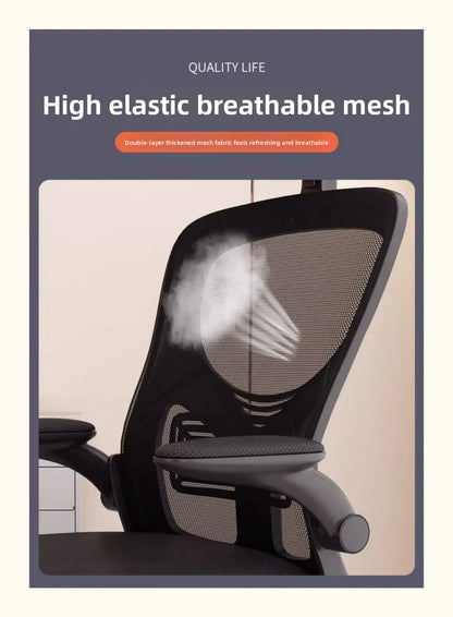 Ergonomic Gaming Chair for Home Office, Comfortable Office Desk Chair with Cushioned Seat, Study Chair for University Dorm, Adjustable Height Computer Chair