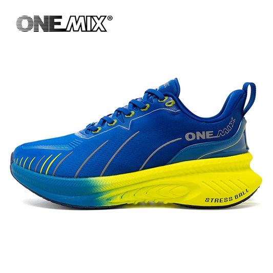 ONEMIX Nuove scarpe da corsa ammortizzate da uomo, adatte a corridori esperti, con lacci, sportive, da donna, antiscivolo, da esterno, da atletica, sneakers da uomo