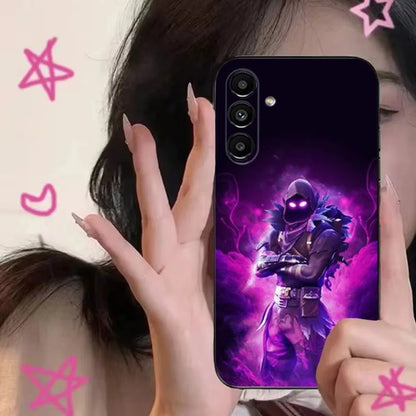 R-Royale F-Fortnite Phone Case For Samsung S24, S21, S22, S23, S30, Ultra, S20, Plus, FE, Lite, Note, 10, 9, 5G Black Soft Cover