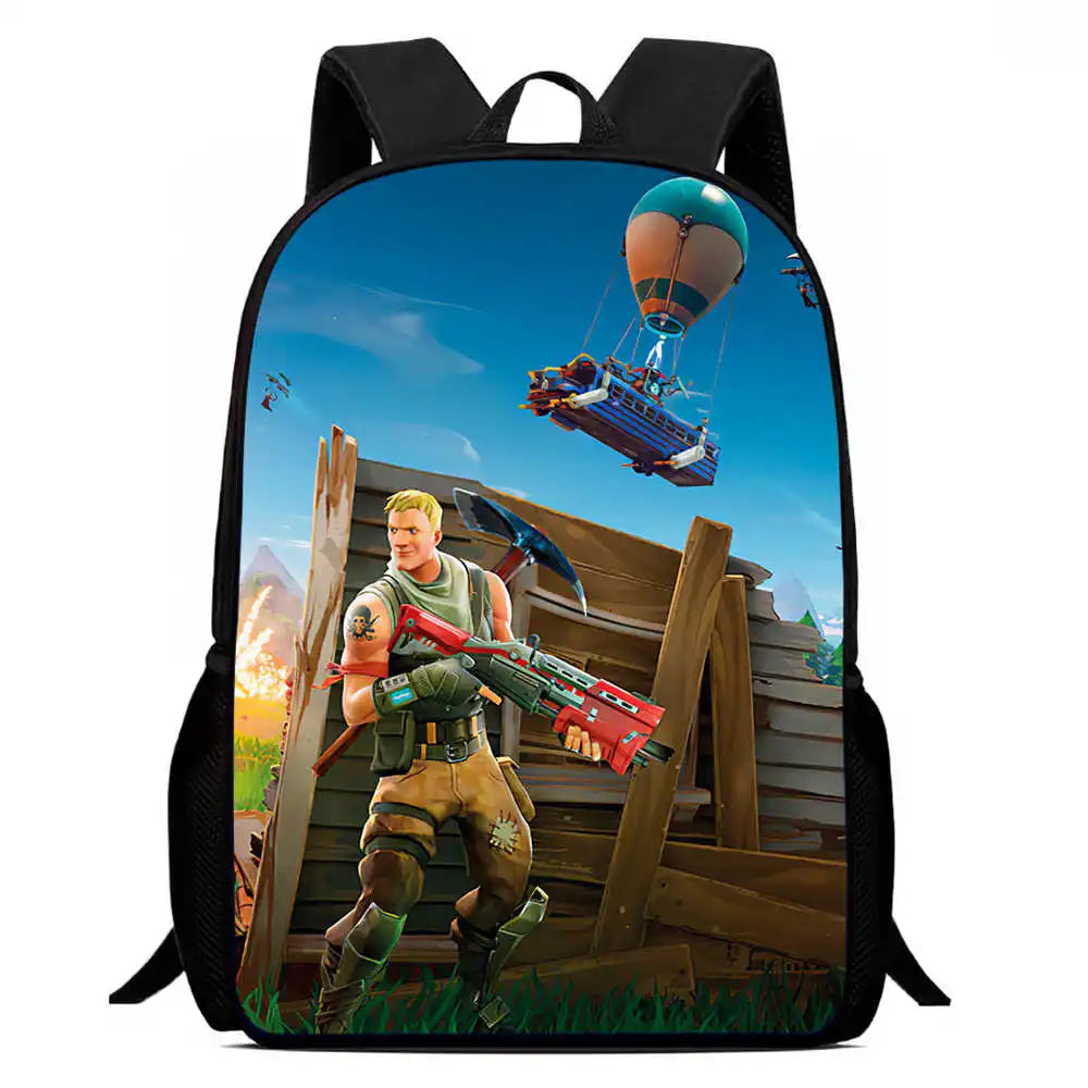 Kids School Backpack Cartoon Fort-nite Bags for Girls Boys Durable Lightweight Large Capacity Breathable