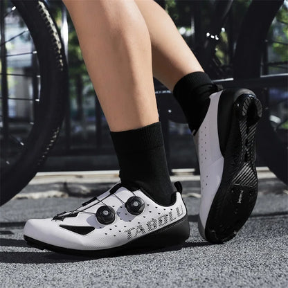 Road Cycling Shoes Flats Cleats Shoes Speed Cycling Sneakers Men’s Bike Shoes Women’s Self-Locking Non-slip Mountain Bicycle SPD Shoes