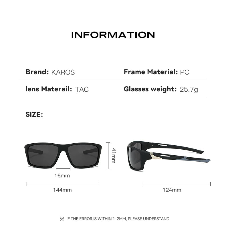 Ochelari polarizați Karos UV400 pentru bărbați și femei – ciclism, pescuit, alergare, sporturi în aer liber, ochelari de soare pentru bicicletă, ochelari pentru condus și călărie YZ2012